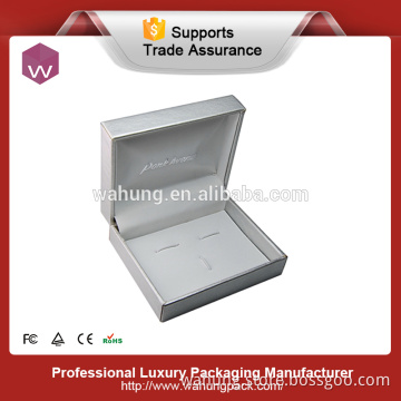 Luxury Travel white unique engraved cufflink gift box (WH-0664)